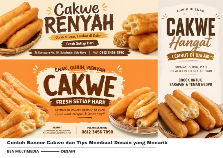 3 Contoh Banner Cakwe untuk Gerobak Jajanan