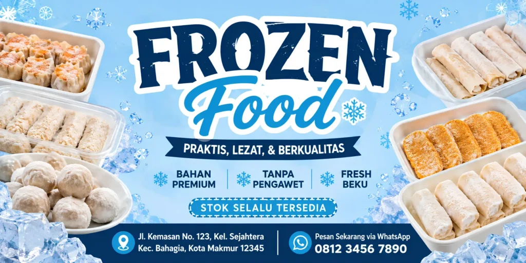 Contoh Banner Frozen Food untuk Toko Sampai Usaha Bakaran 3 Contoh Spanduk Toko Frozen Food - Ben Multimedia