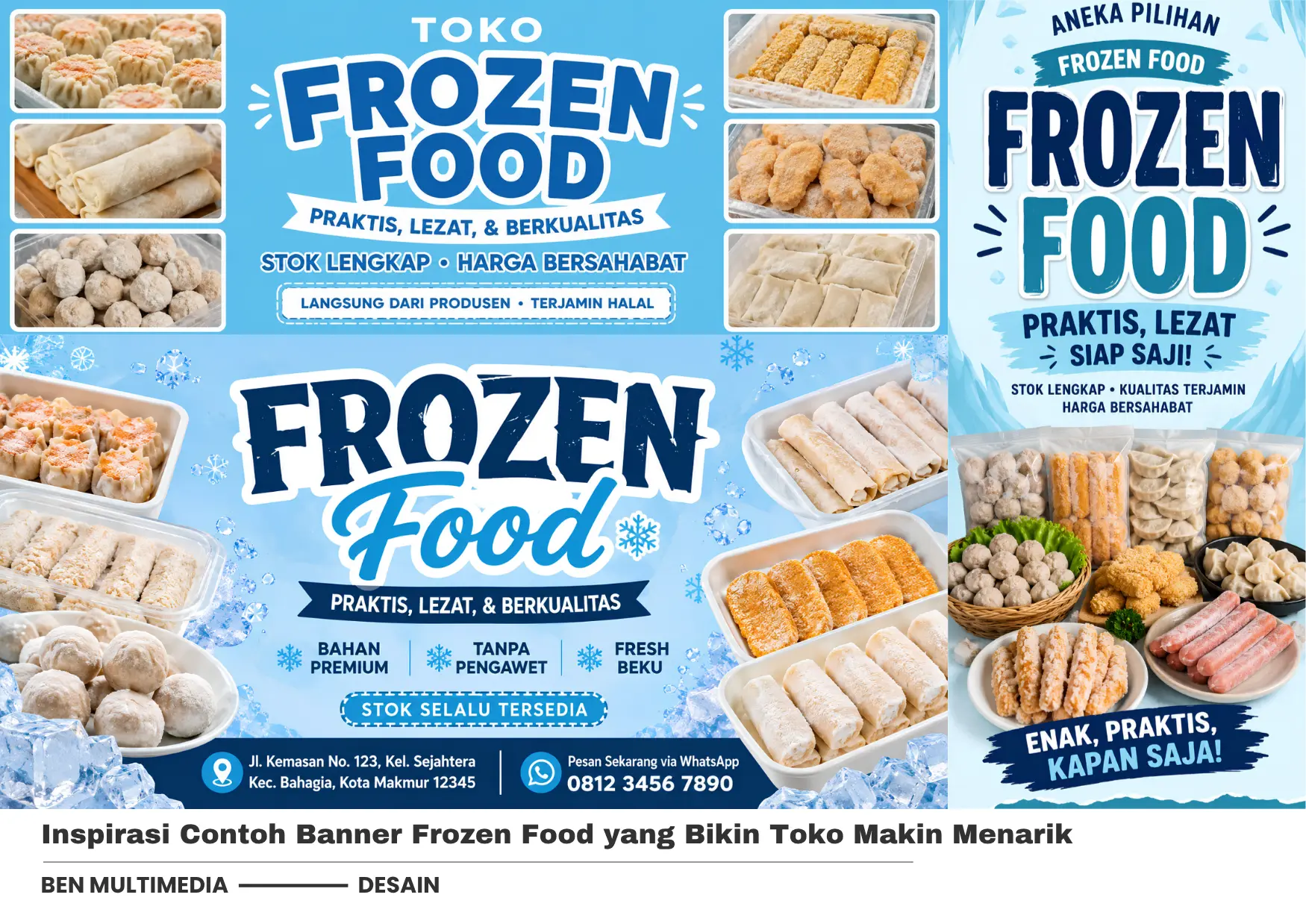 Contoh Banner Frozen Food untuk Toko Sampai Usaha Bakaran 1 Contoh Banner Frozen Food