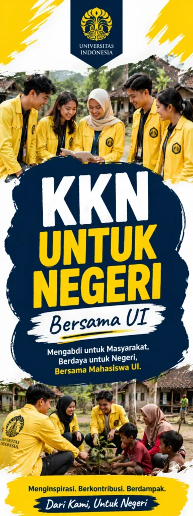 Contoh Desain Banner KKN Berdiri - Ben Multimedia