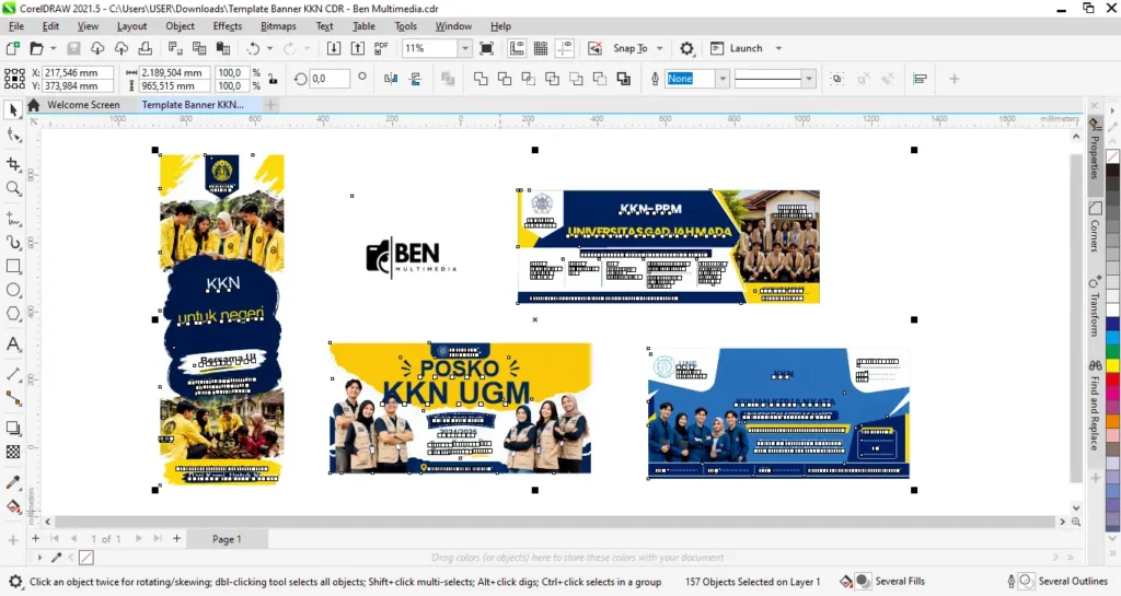 Template Banner KKN CDR - Ben Multimedia