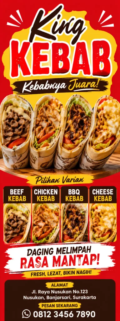 Desain Banner Kebab - Ben Multimedia