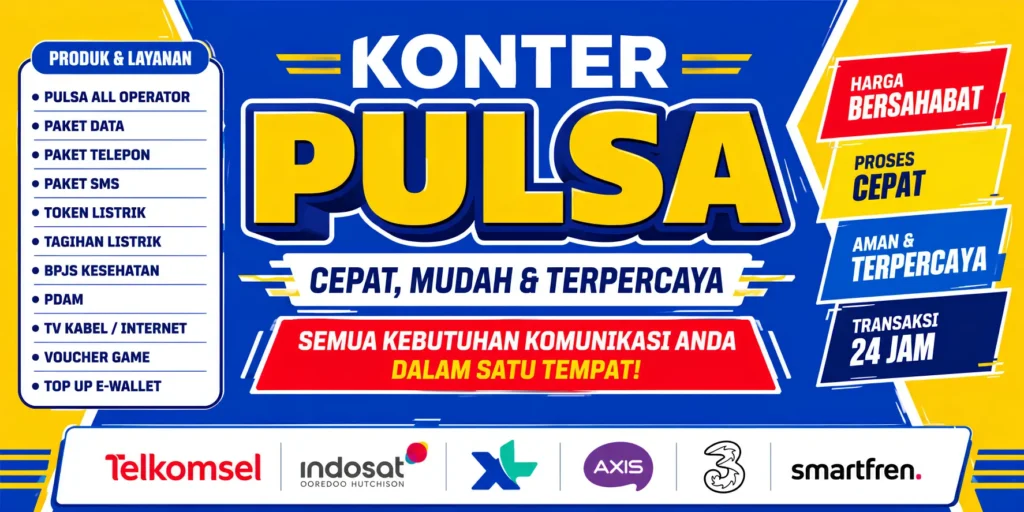 Desain Spanduk Konter Keren - Ben Multimedia