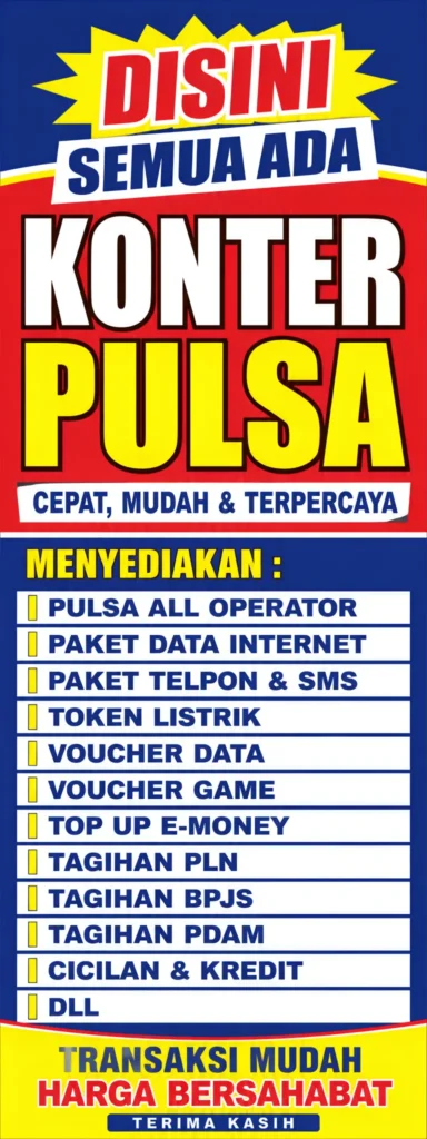Contoh X Banner Konter Pulsa - Ben Multimedia