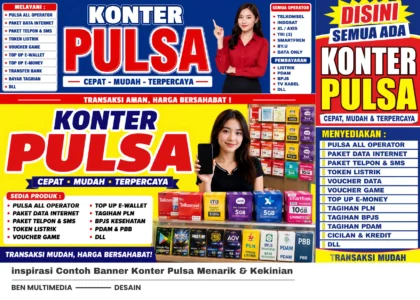 Contoh Banner Konter Pulsa