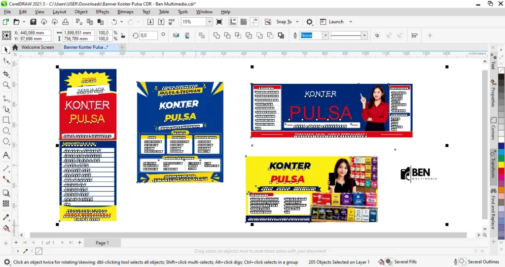 Banner Konter Pulsa CDR - Ben Multimedia