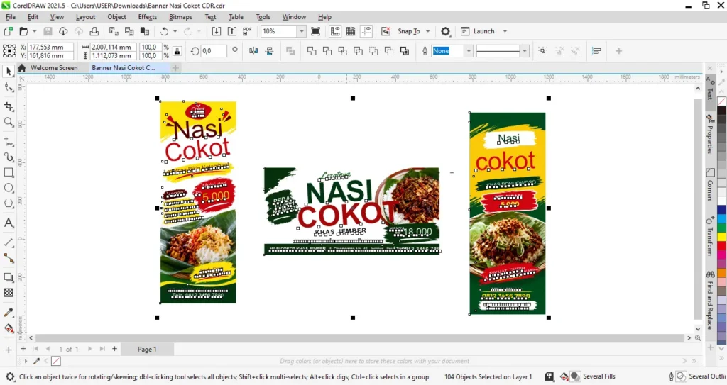 Banner Nasi Cokot CDR - Ben Multimedia