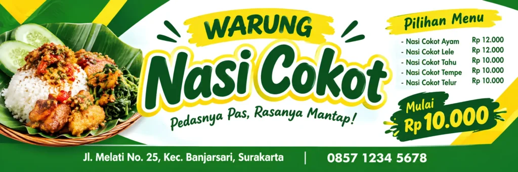 Banner Nasi Cokot Ayam Suwir - Ben Multimedia