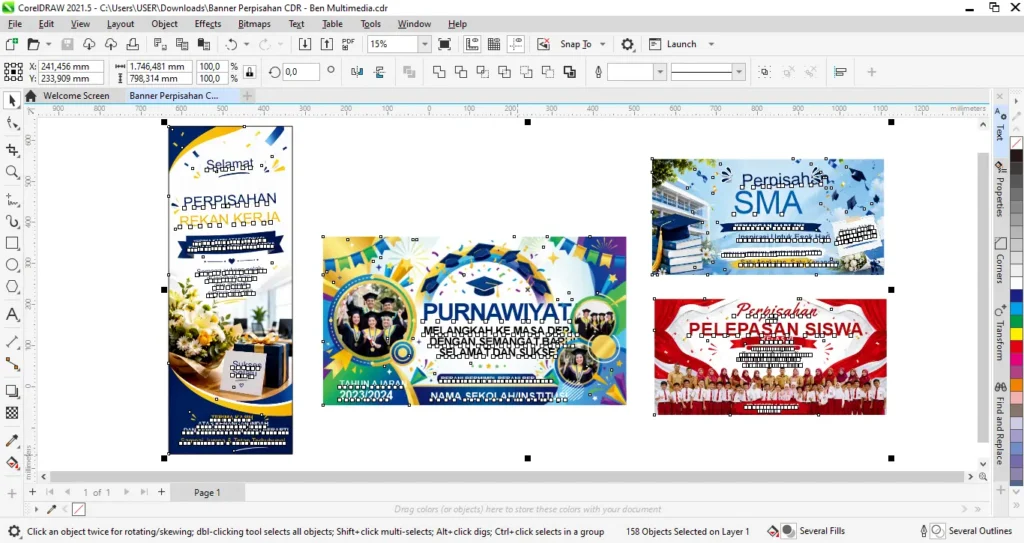 Banner Perpisahan CDR - Ben Multimedia
