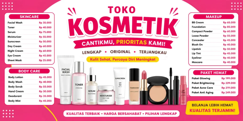 Desain Banner Toko Kosmetik - Ben Multimedia