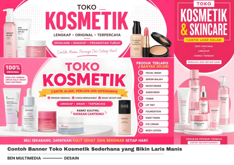 4 Contoh Banner Toko Kosmetik Estetik yang Bagus