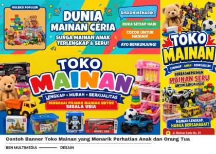 Contoh Banner Toko Mainan