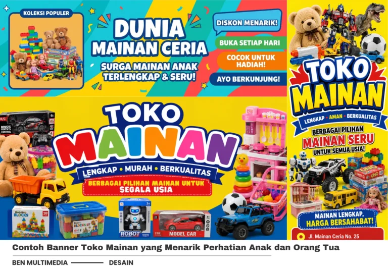 4 Contoh Banner Toko Mainan dengan Desain Colorful