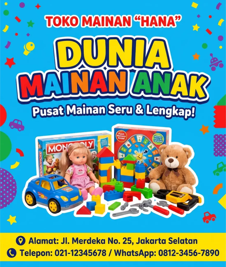 Contoh Spanduk Toko Mainan - Ben Multimedia