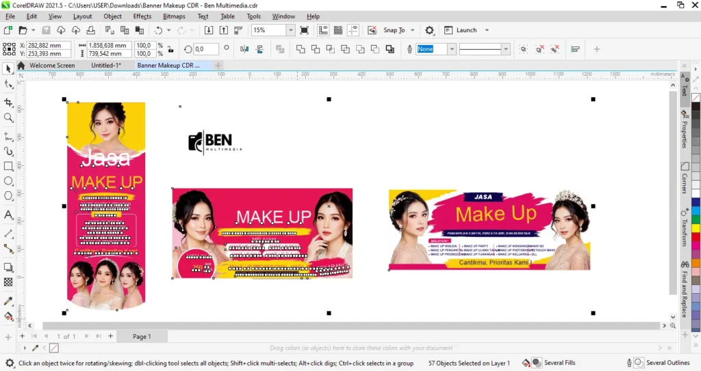 Banner Makeup CDR - Ben Multimedia