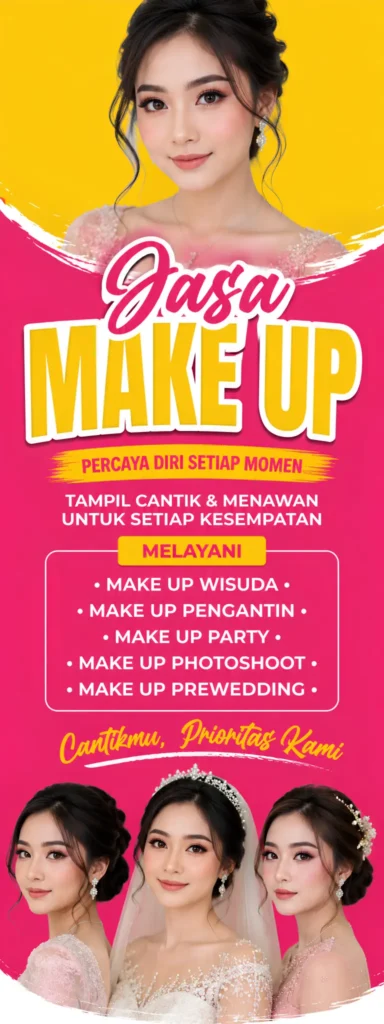 Contoh Banner Makeup Berdiri - Ben Multimedia