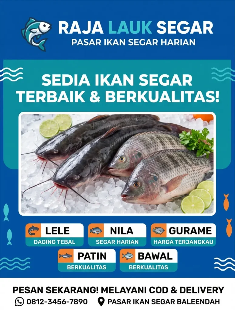 4 Contoh Spanduk Jual Ikan Segar untuk Toko dan Pasar 3 Spanduk Jual Ikan Segar - Ben Multimedia