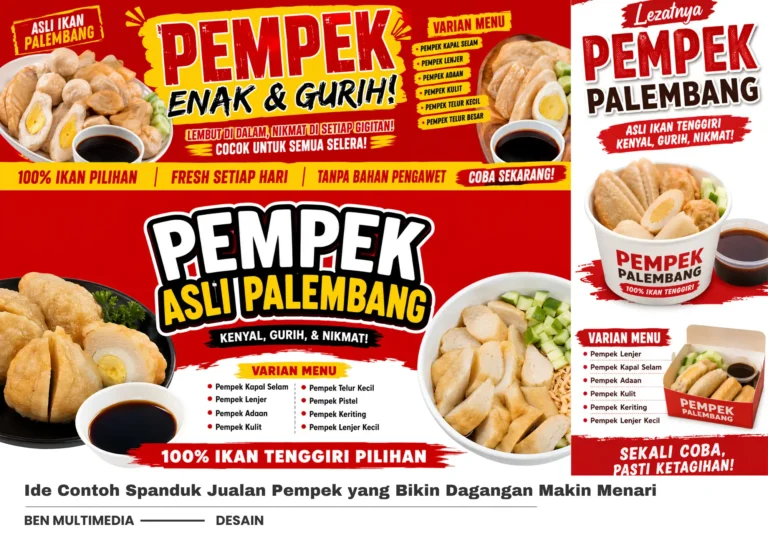 4 Contoh Spanduk Jualan Pempek Palembang Unik Siap Cetak