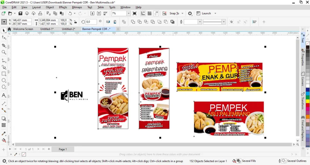 Banner Pempek CDR - Ben Multimedia