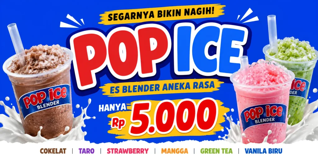 Spanduk Pop Ice Aneka Rasa - Ben Multimedia