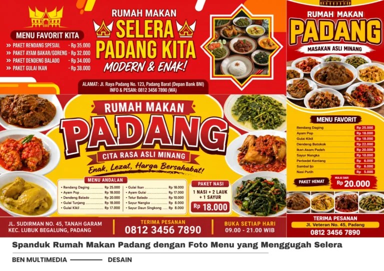 4 Contoh Spanduk Rumah Makan Padang untuk Referensi Desain