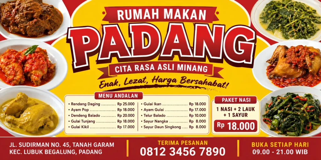 Banner Rumah Makan Padang - Ben Multimedia