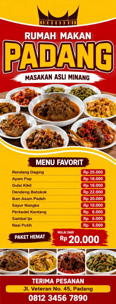 Spanduk Rumah Makan Padang - Ben Multimedia