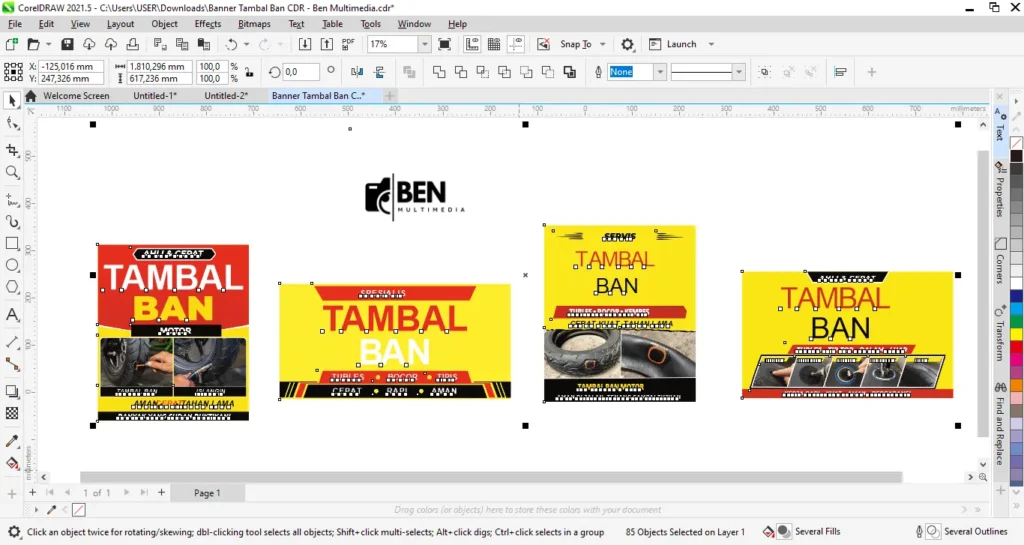Banner Tambal Ban CDR - Ben Multimedia