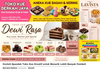 Contoh Spanduk Toko Kue