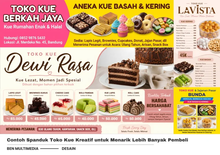 4 Contoh Spanduk Toko Kue Basah dan Kering yang Menggugah Selera