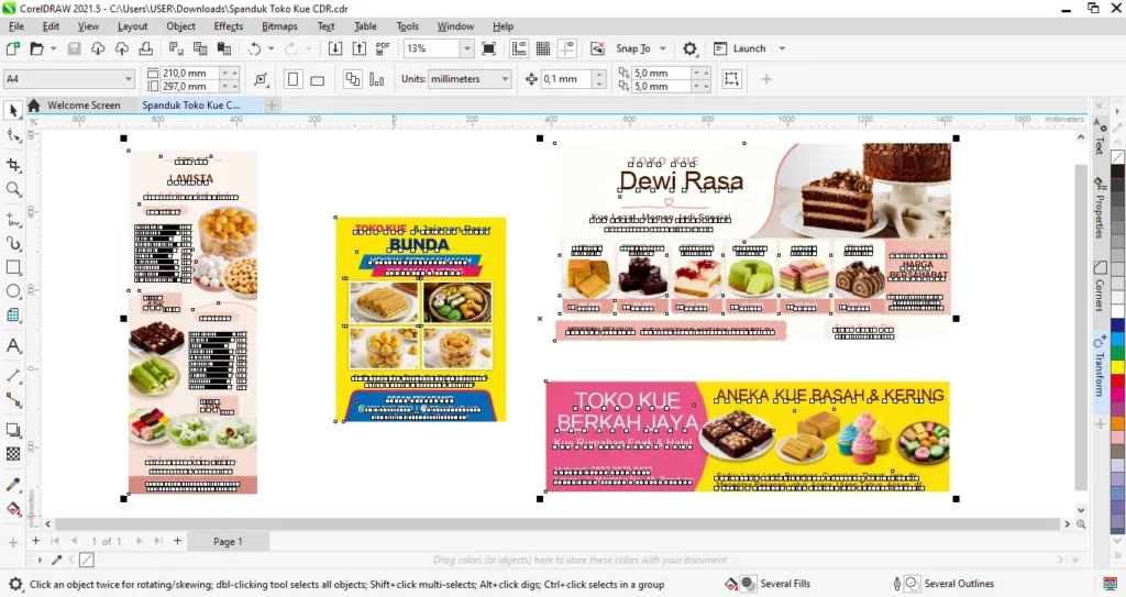 Spanduk Toko Kue CDR - Ben Multimedia