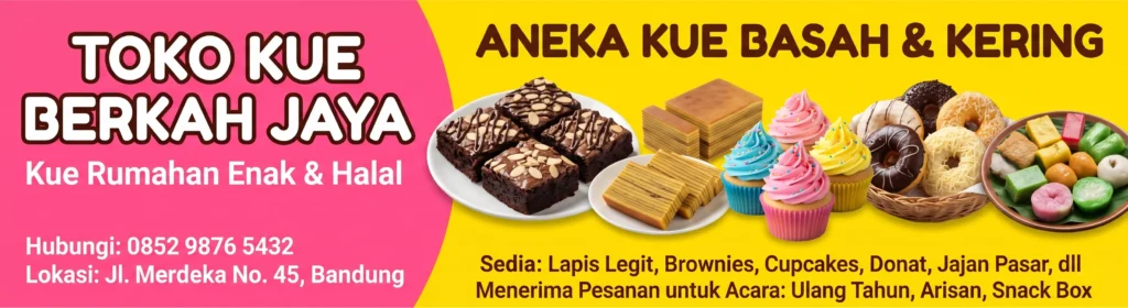 Contoh Desain Banner Toko Kue - Ben Multimedia
