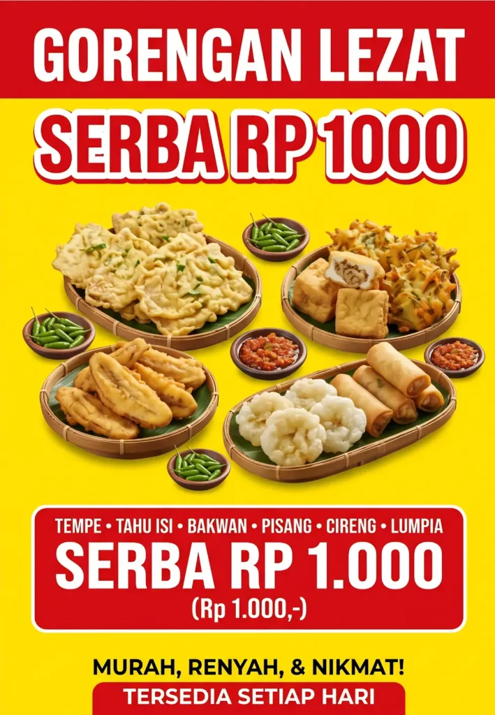 4 Spanduk Aneka Gorengan yang Bikin Dagangan Lebih Menarik 4 Contoh Spanduk Gorengan - Ben Multimedia