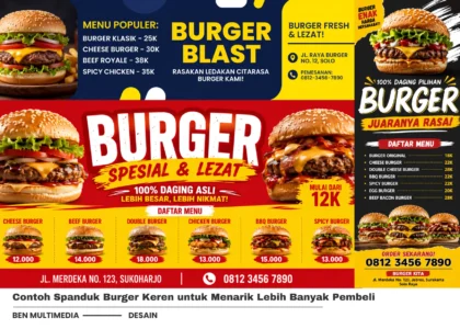 Spanduk Burger Keren