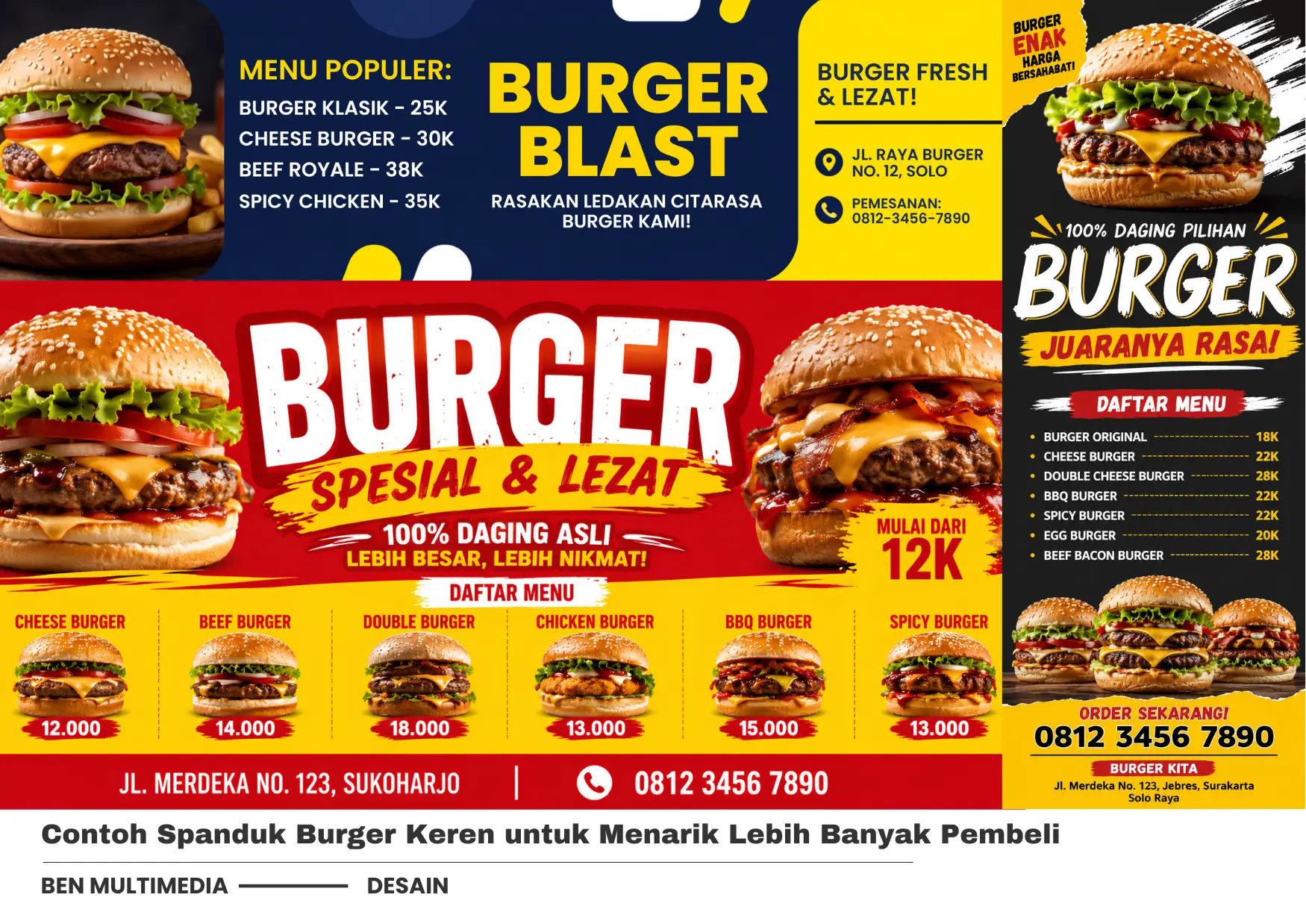 Spanduk Burger Keren