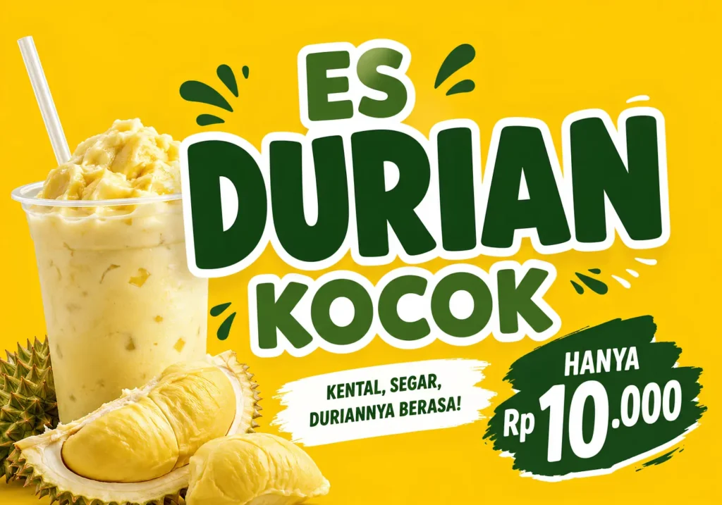 3 Inspirasi Spanduk Es Durian dengan Desain Minimalis 3 Spanduk Es Durian Kocok - Ben Multimedia