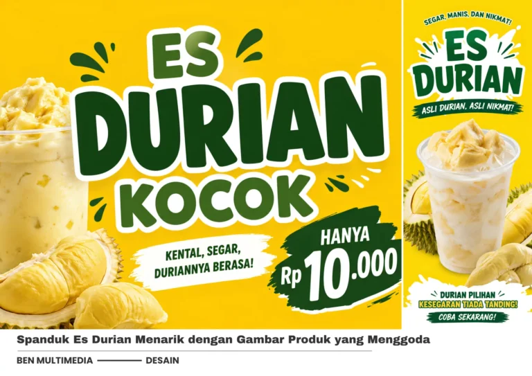 3 Inspirasi Spanduk Es Durian dengan Desain Minimalis