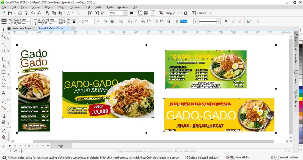 Spanduk Gado-Gado CDR - Ben Multimedia