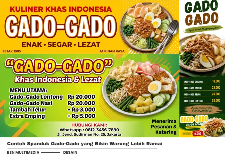 4 Contoh Spanduk Gado-Gado yang Menarik dan Siap Cetak