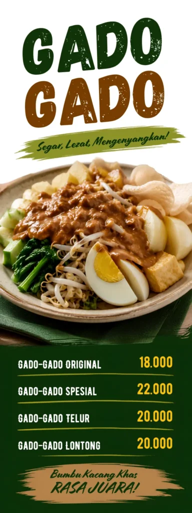 Contoh Spanduk Warung Gado-Gado - Ben Multimedia