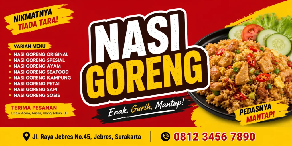 Contoh Desain Spanduk Nasi Goreng - Ben Multimedia