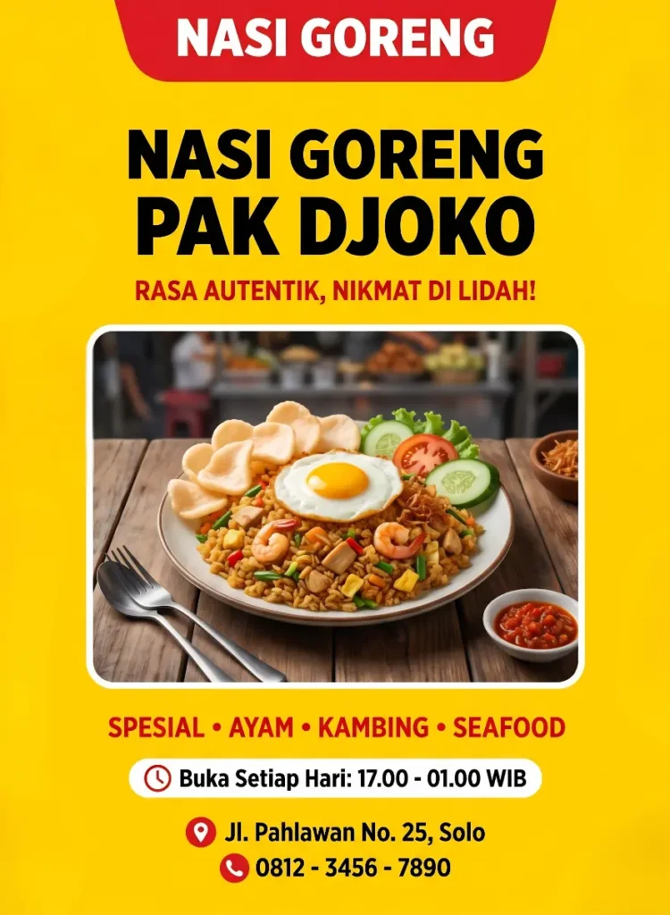 Contoh Banner Nasi Goreng - Ben Multimedia
