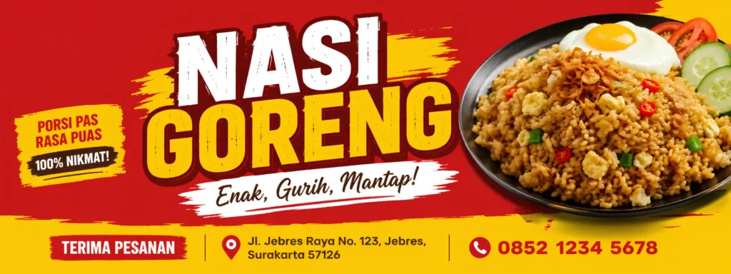 Spanduk Nasi Goreng Kekinian - Ben Multimedia