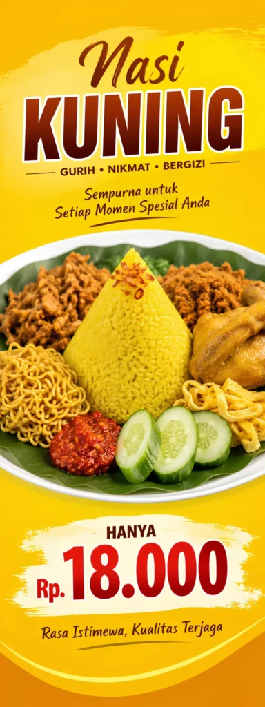 Spanduk Jualan Nasi Kuning - Ben Multimedia