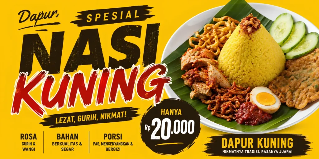 Spanduk Nasi Kuning Keren - Ben Multimedia