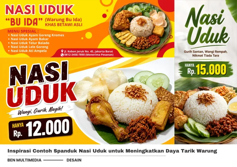 4 Contoh Spanduk Nasi Uduk untuk Kaki Lima dan Warung