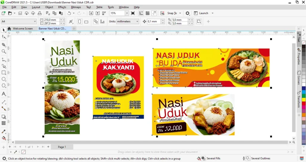 Banner Nasi Uduk CDR - Ben Multimedia