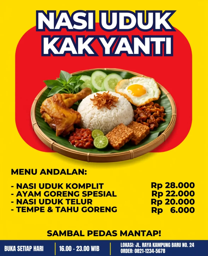 Contoh Spanduk Nasi Uduk - Ben Multimedia
