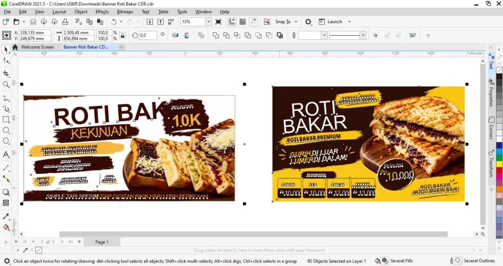 Banner Roti Bakar CDR - Ben Multimedia