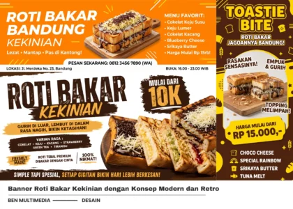 Banner Roti Bakar Kekinian